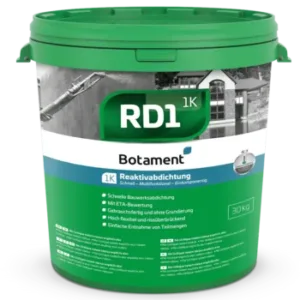 Bitumenfreien Spritzabdichtung: Botament RD2  & Botament RD1 auf der Nussbaum Baustelle
